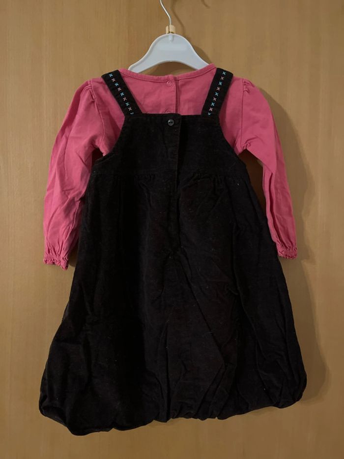 Robe fleurs et tee shirt manches longues 2 ans - photo numéro 3