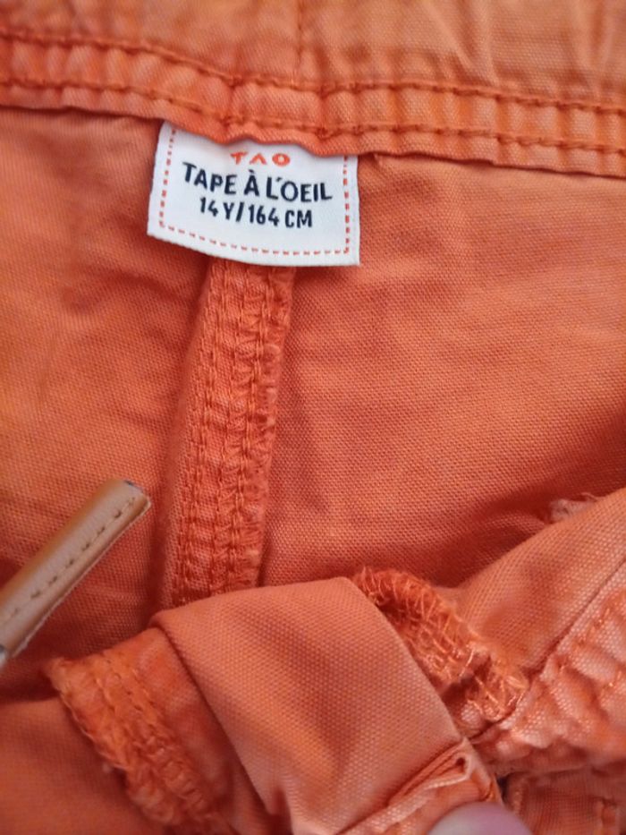 Beau bermuda orange. TBE. Tape à l'œil.  14 ans - photo numéro 7