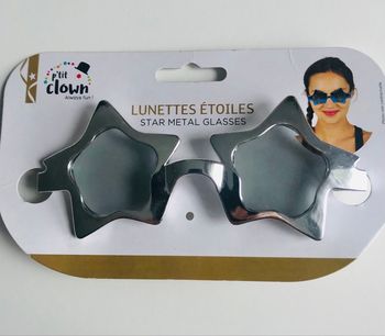 Lunettes étoiles argentées 