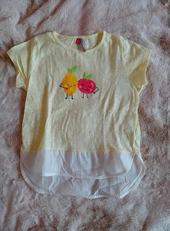 Tee shirt fille manche courtes