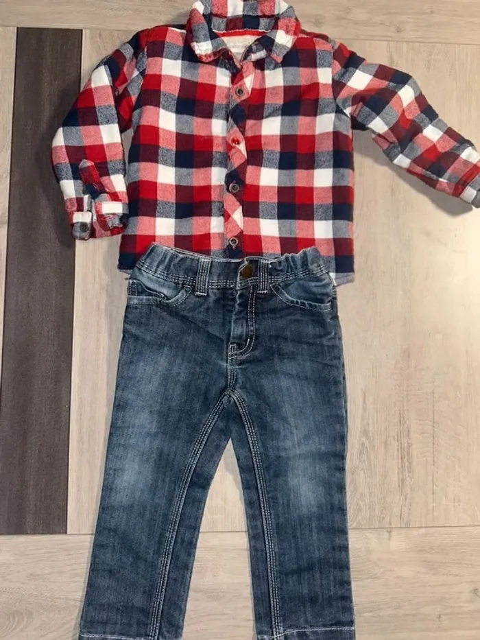 Ensemble chemise et jeans