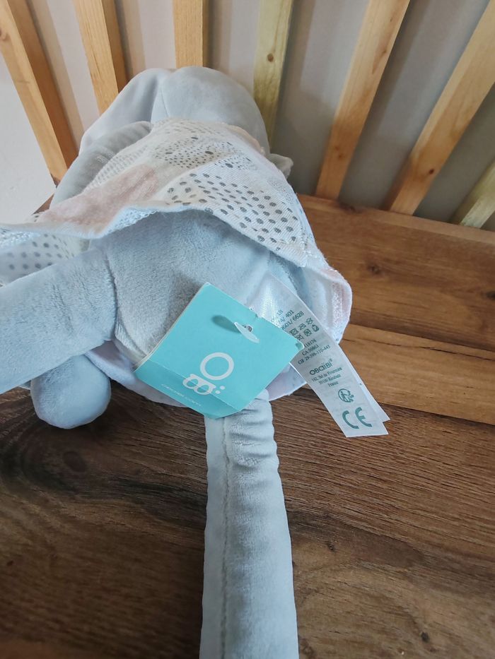 Lapin obaibi gris et rose avec robe neuf avec étiquette - photo numéro 3