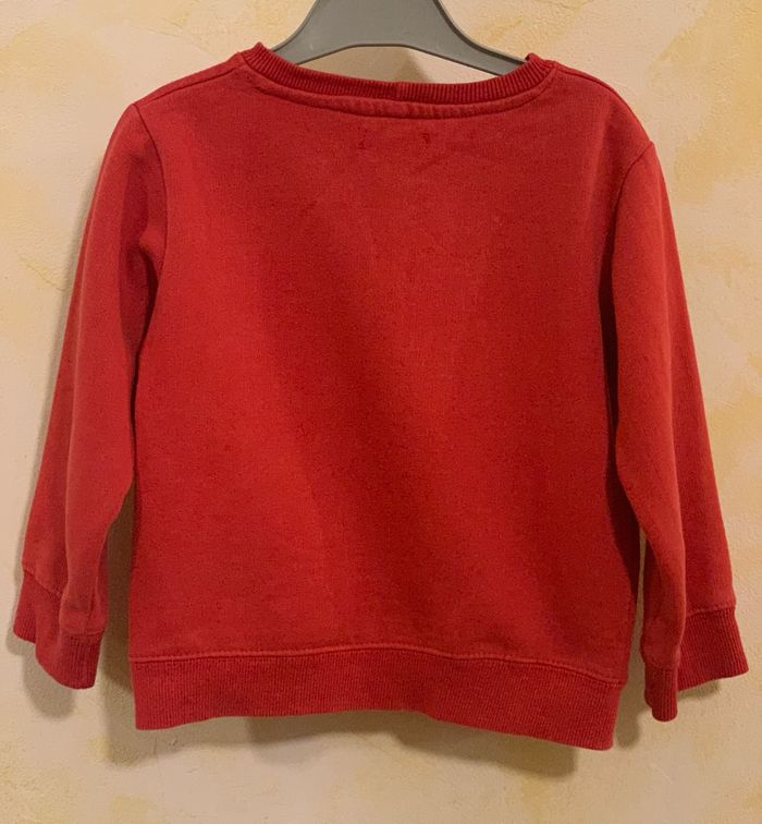Sweat garçon rouge col rond Vertbaudet 6 ans - photo numéro 2