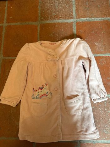 Peignoir de nuit  rose poudrée avce licorne