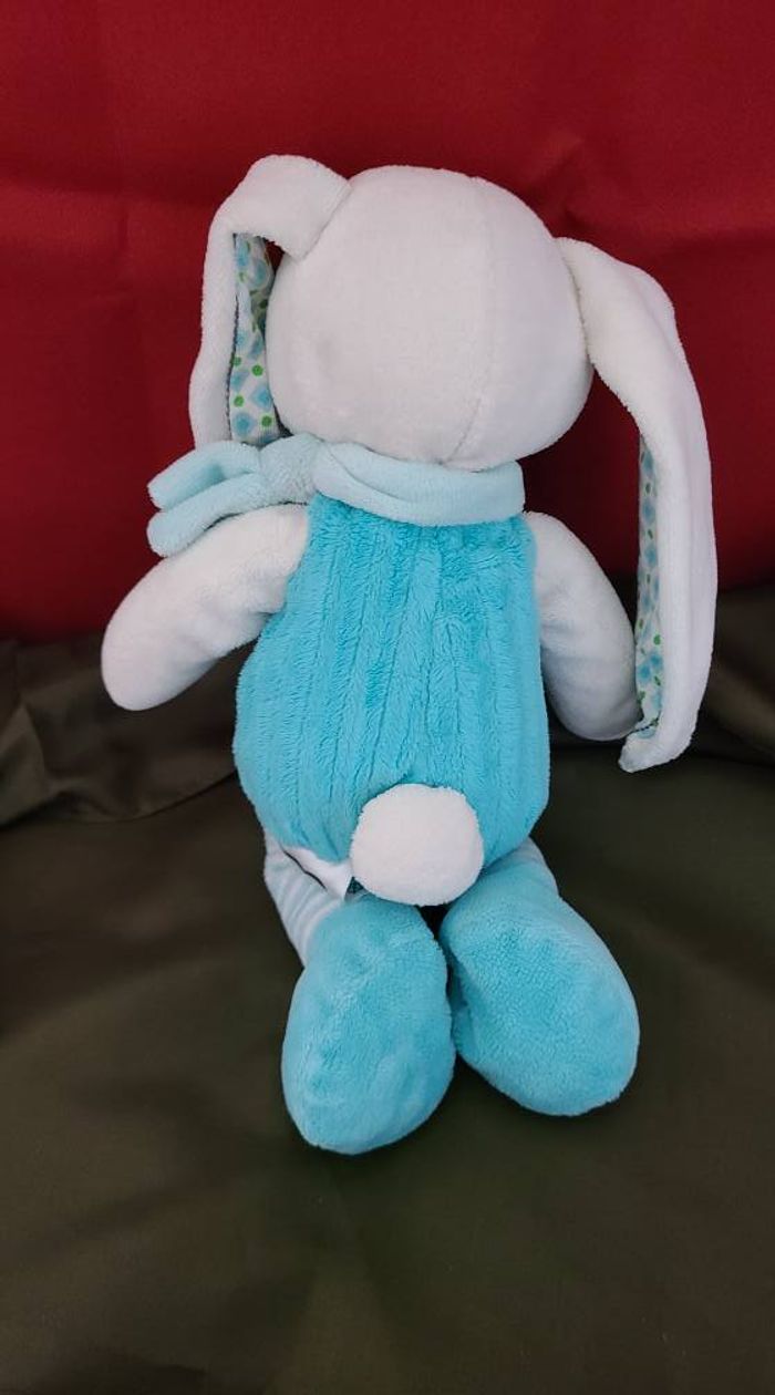 Peluche doudou Lapin bleu Mots d'Enfants Renard Hibou - photo numéro 3