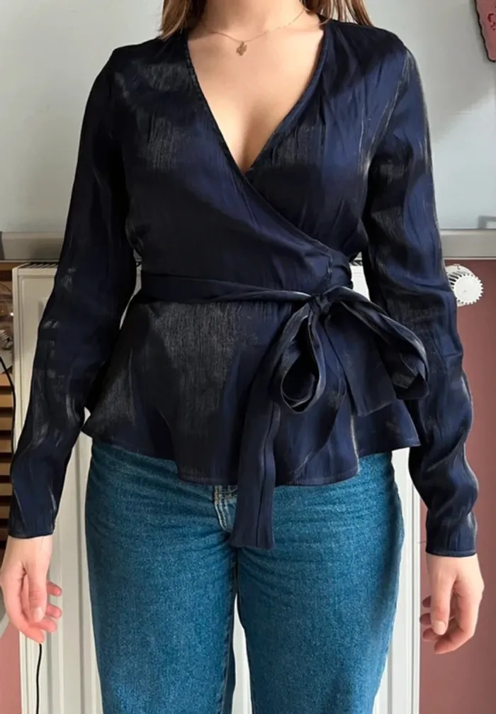 Blouse col V femme Villa - photo numéro 6
