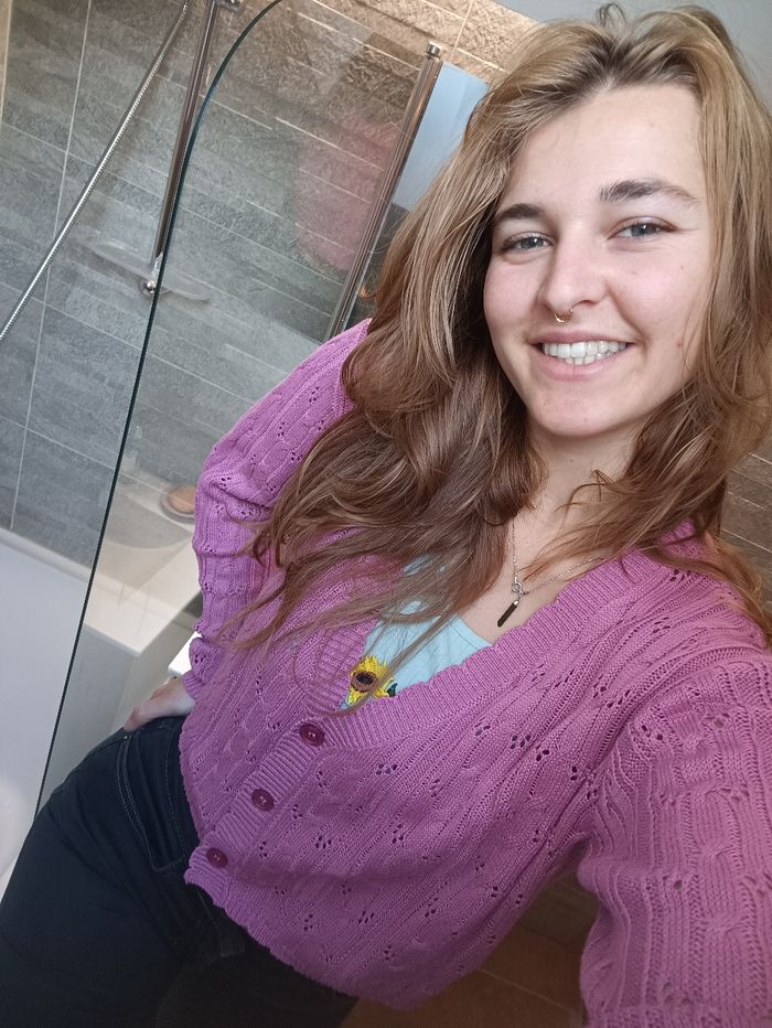 Cardigan rose - photo numéro 3