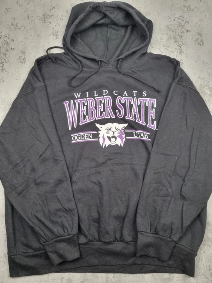 Pull à capuche universitaire Weber State noir – Taille XL Homme - photo numéro 3