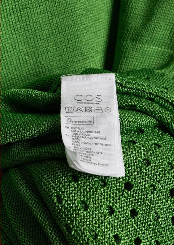 Robe mi-longue en maille vert profond – COS – Taille 36 - photo numéro 10