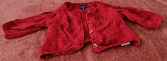 Cardigan Bébé Fille 3 Mois S.M. Rouge Brodé - photo numéro 4