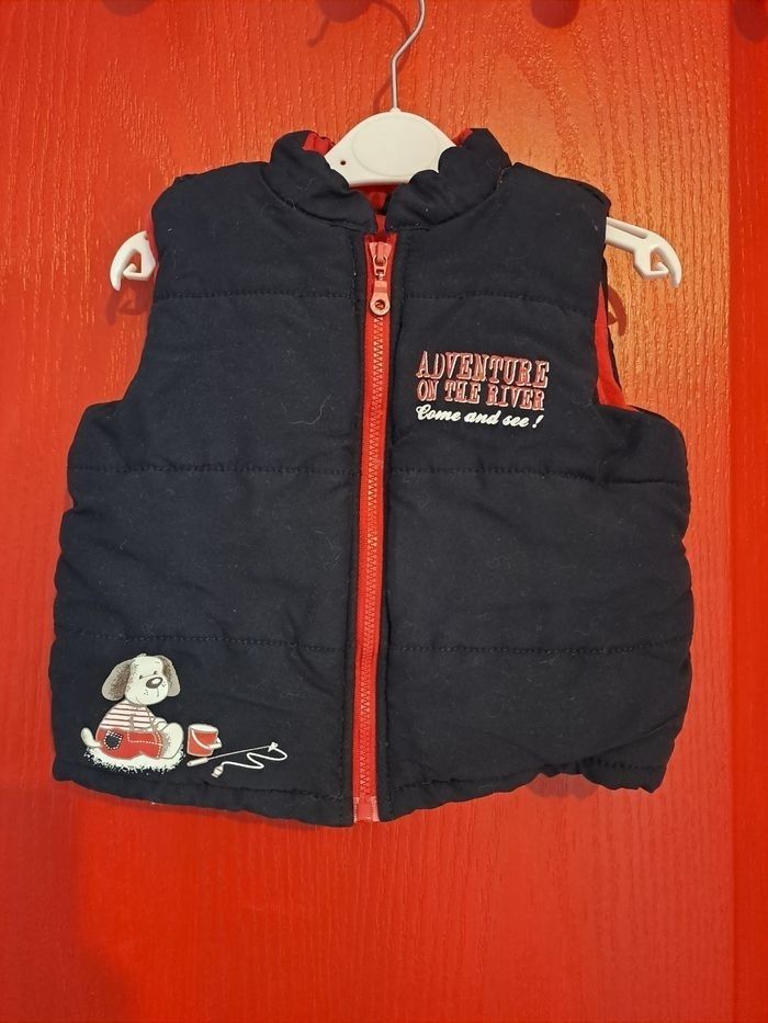 Veste doublé sans manches garçon 12 mois