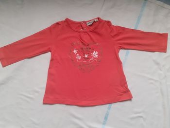 Sweet corail avec  cœur ocre  aux coudes