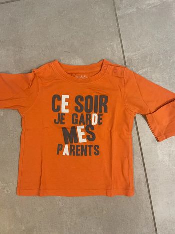 T shirt message parents neuf