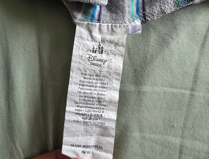 Lot Disney Baby Sarouel Noir & Barboteuse Rayée Gris 3 mois - photo numéro 4