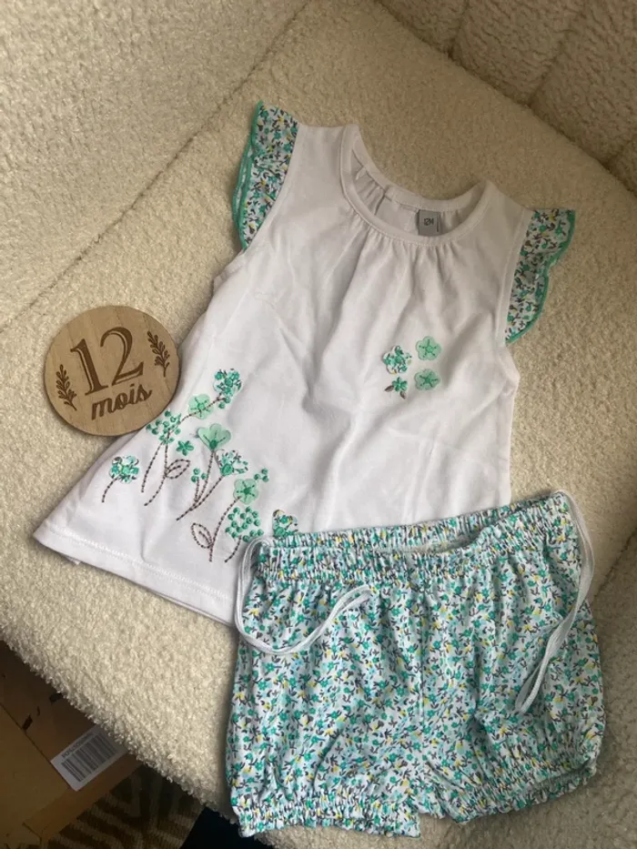 Ensemble fille été 12 mois