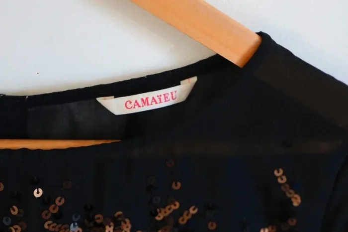C36 blouse noir Camaïeu T2 - photo numéro 3