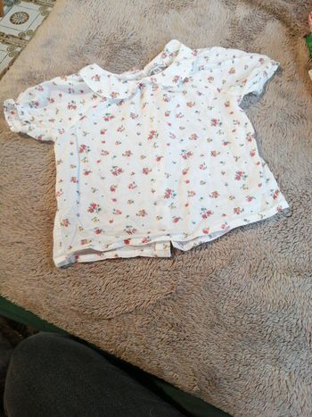 Chemise manches courtes fleurie