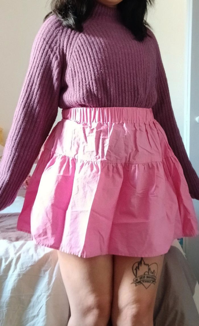 Mini jupe fluide taille élastique - photo numéro 3