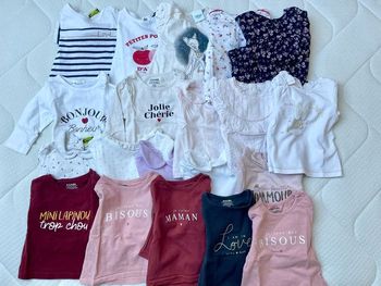 Lot haut manche longue fille 3 mois
