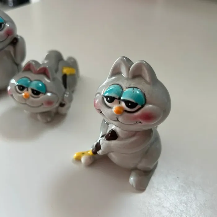 Lot 3 figurines céramique nermal garfield vintage - photo numéro 13