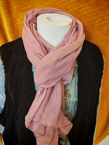 Écharpe paillettes - Prune