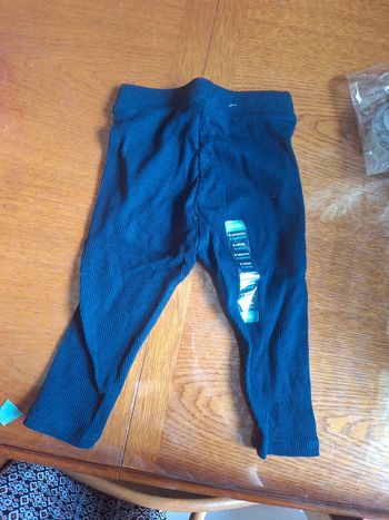 Pantalon legging bleu uni 6 mois