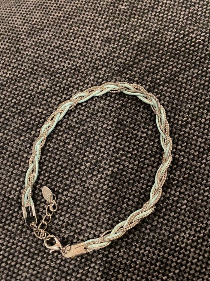 Bracelet tressé turquoise - photo numéro 2