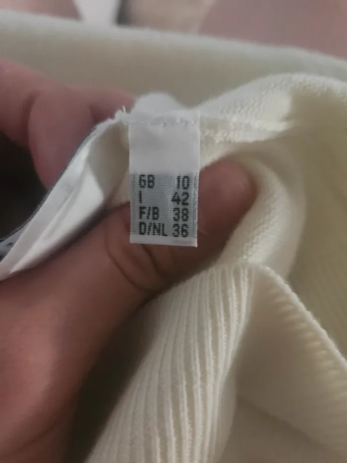Pull en maille blanc cassé en laine Peter Hahn T.38 - photo numéro 9