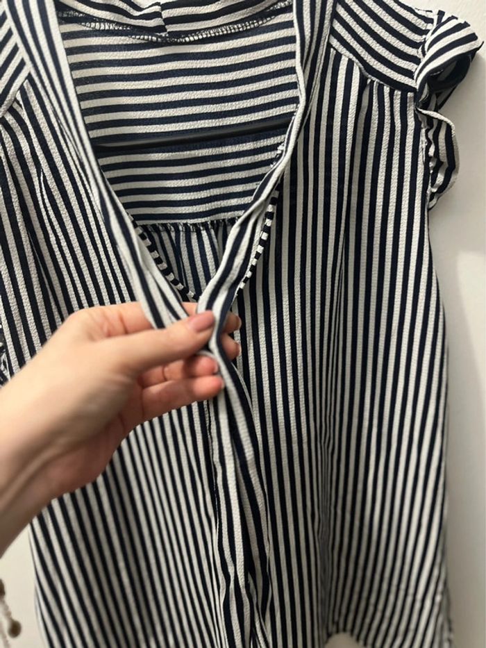 Blouse rayée blanche et noire taille 38 - photo numéro 4