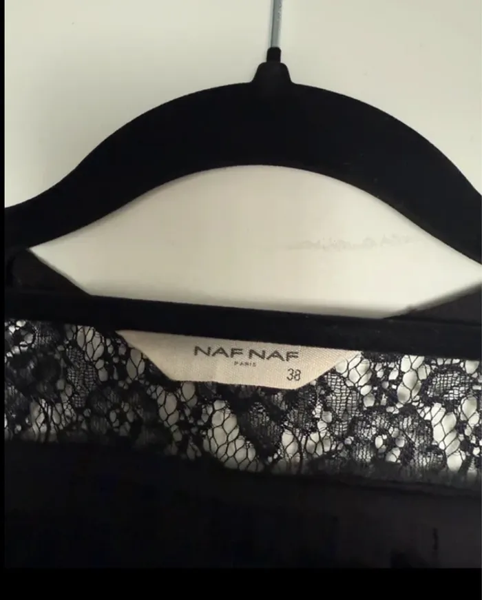 Combishort noir et dentelle Naf Naf taille M ou 38 - photo numéro 2