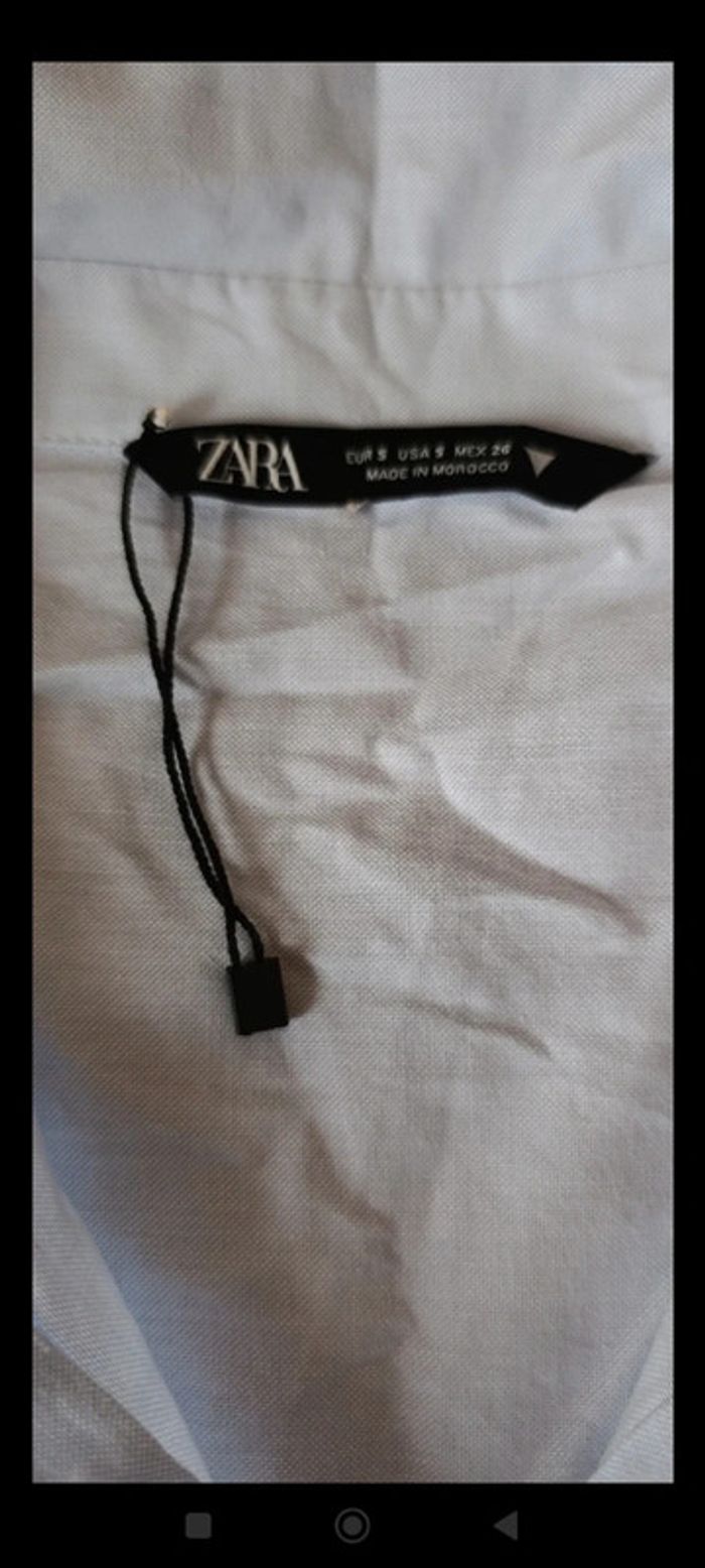 Robe chemise courte bleu ciel taille S - Zara - photo numéro 3