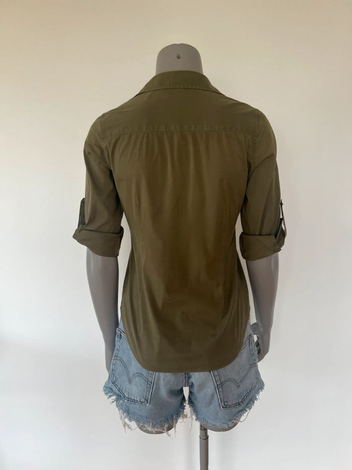 Chemise kaki manches 3/4 Zara - Taille S - photo numéro 6
