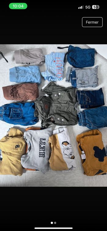 Lot de vêtements garçon 9/12 mois