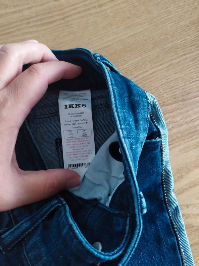 Jean slim fille bleu taille 6 ans IKKS - photo numéro 3