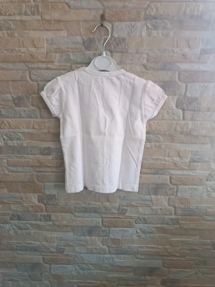 T-shirt blanc Mes p'tits basics 18M - photo numéro 2