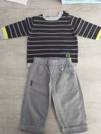 Ensemble pantalon/pull Sucre d'Orge garçon 9 mois