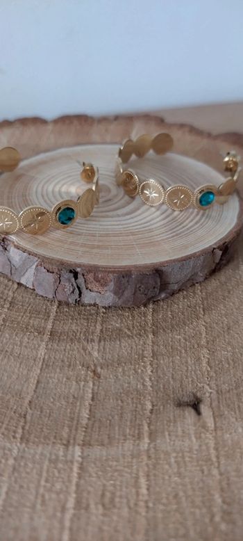 Boucles d'oreilles créoles cristal