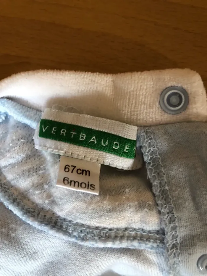 Pyjama velours verbaudet 6 mois - photo numéro 3