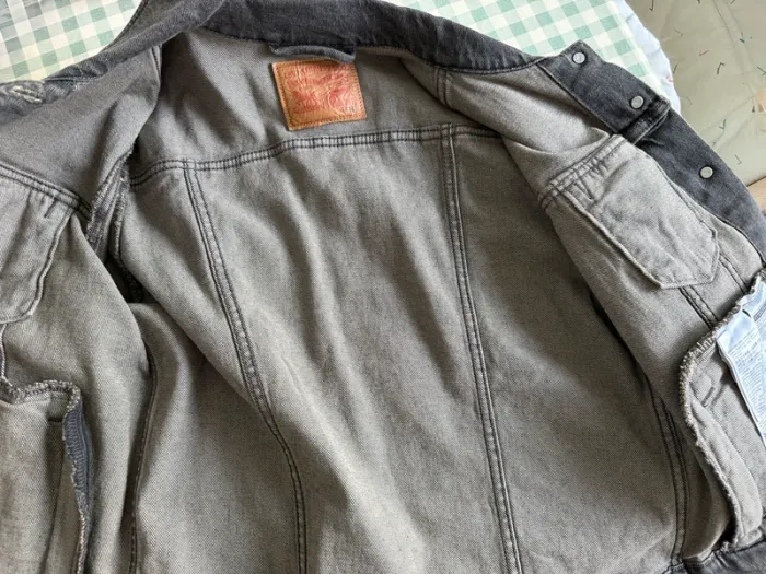 Veste en jean gris Levi’s taille M - photo numéro 6