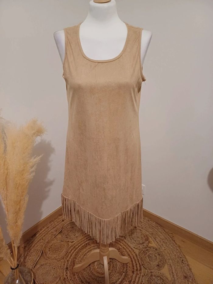 Robe beige en suédine Oxana taille S 36 - photo numéro 2