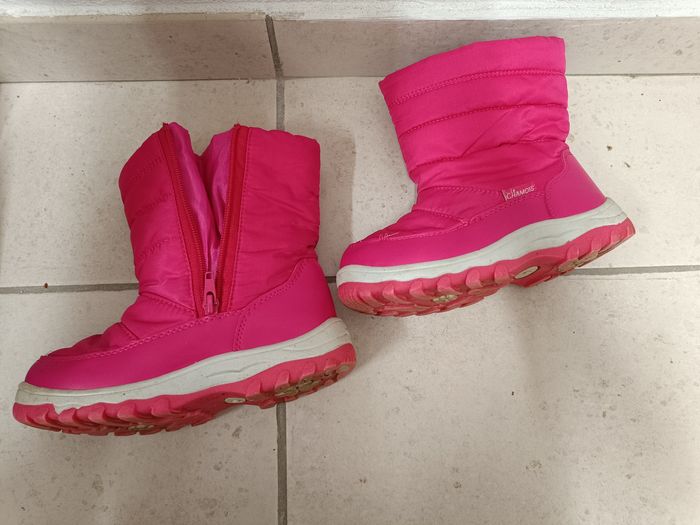 Bottes de neige après-ski fille rose blanc 32 Le chamois - photo numéro 3