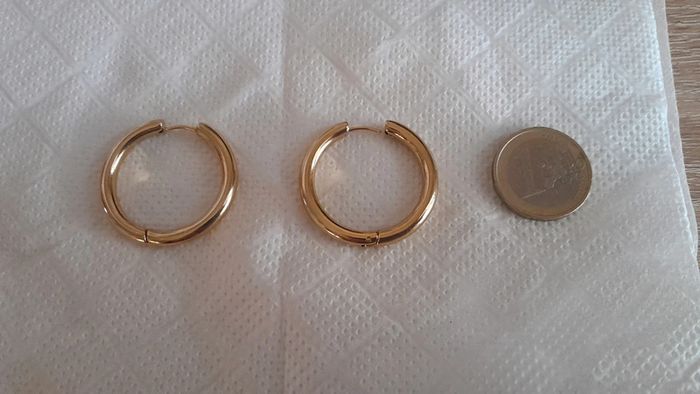 Sublimes créoles chic acier inoxydable dorées