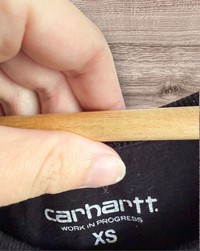 Haut de sport noir à motifs blanc carhartt taille 34 XS - photo numéro 3