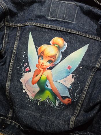Veste en jeans customisée La fée clochette Disney - Rigs’Legend