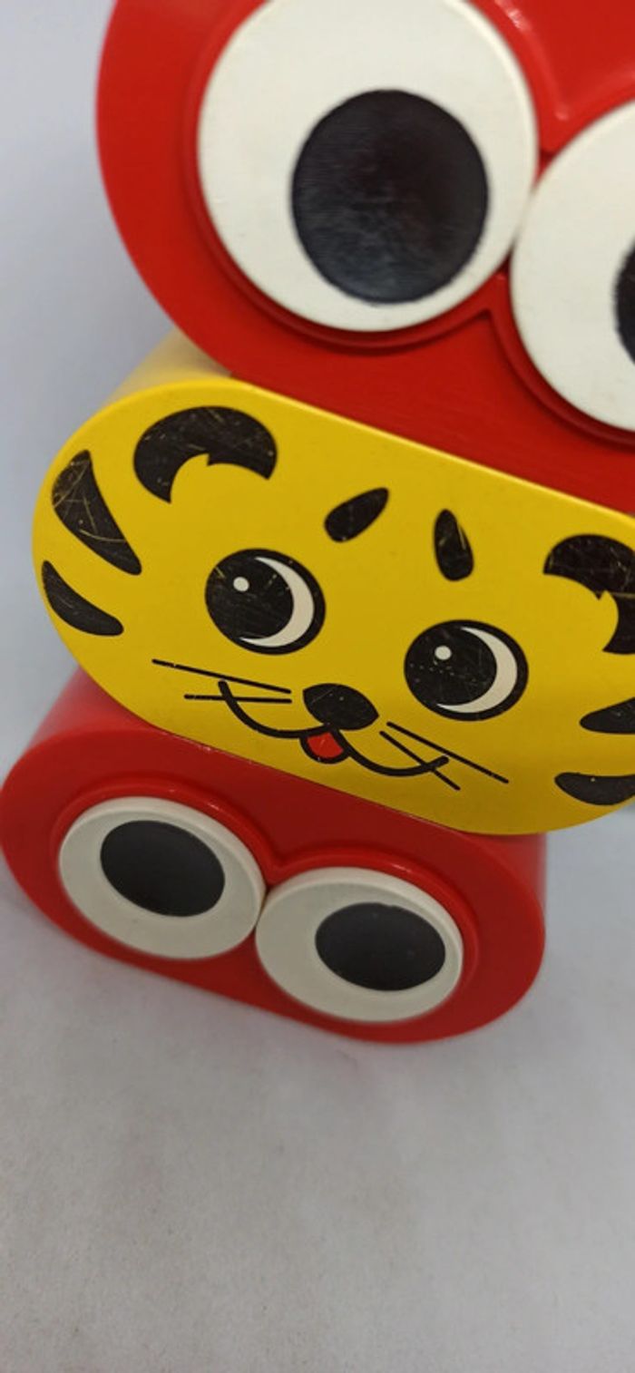 3 briques avec yeux ou dessin animal lego duplo - photo numéro 2