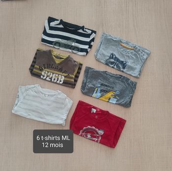 Lot de 6 t-shirts ML