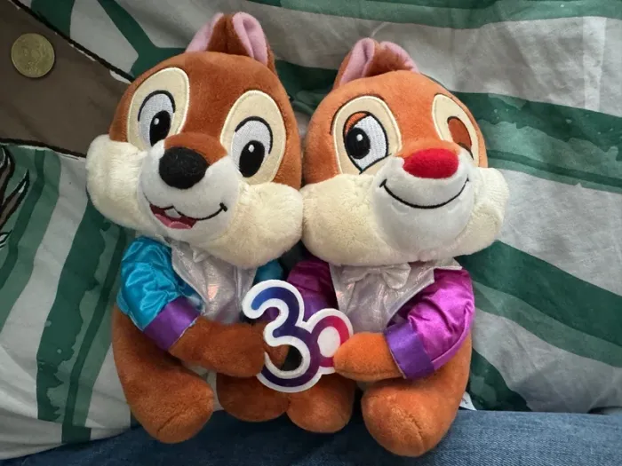 Peluche duo tic et tac 30 eme anniversaire Disney
