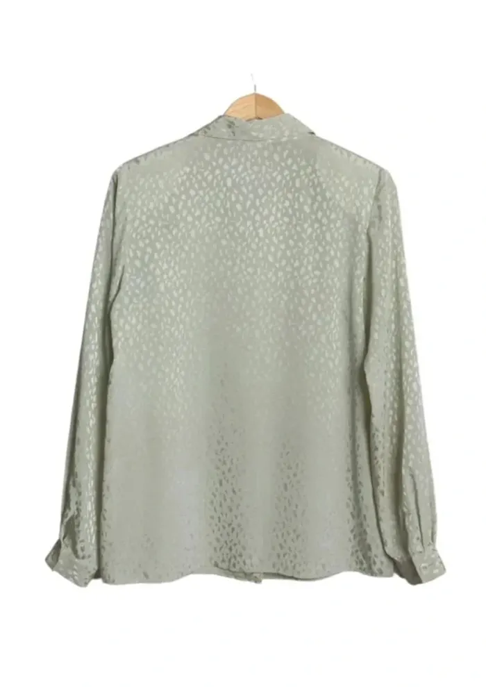 Chemise vintage vert d’eau Lucia Taille M/L - photo numéro 6
