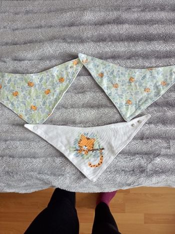 Lot de trois bandana éponge tigre