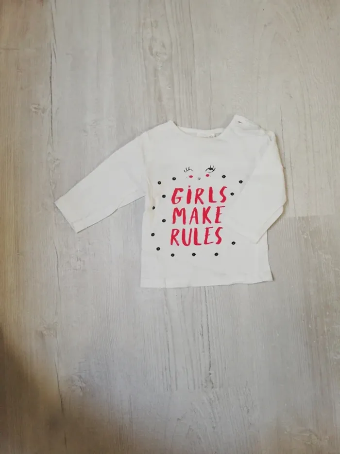 Lot de 4 t-shirt manches longues 3mois - photo numéro 4